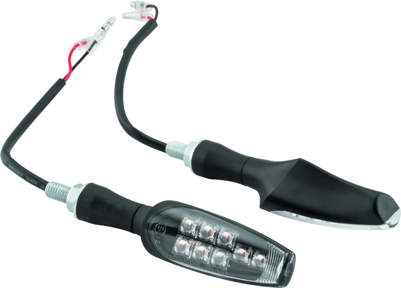 BikeMaster 8 Led Turnsignals Pair - Black - Click Image to Close