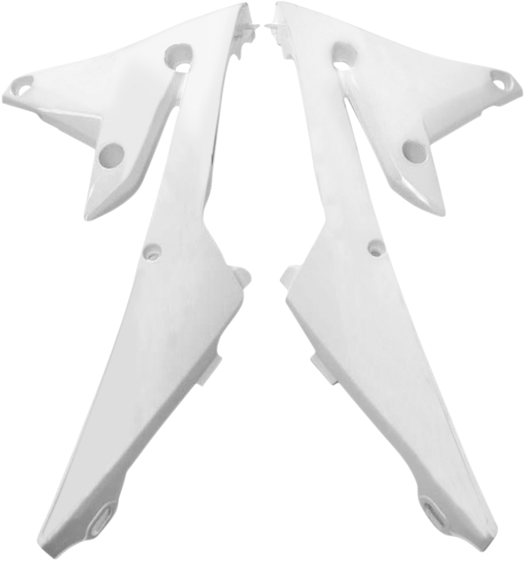 Lower Radiator Shrouds - White - Click Image to Close