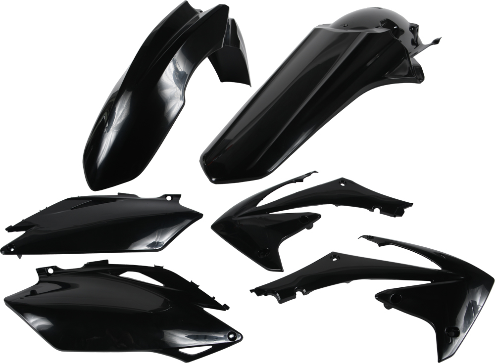 Black Plastic Kit - For 09-12 Honda CRF450R 10-13 CRF250R - Click Image to Close