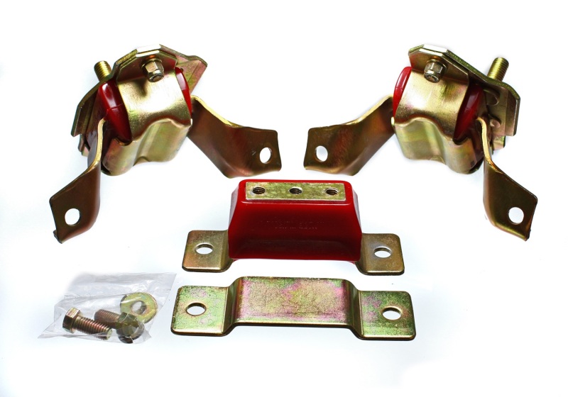 84-95 Ford Mustang 5.0 (302c.i.) V8 Red Motor & Transmission Mount Set - Click Image to Close