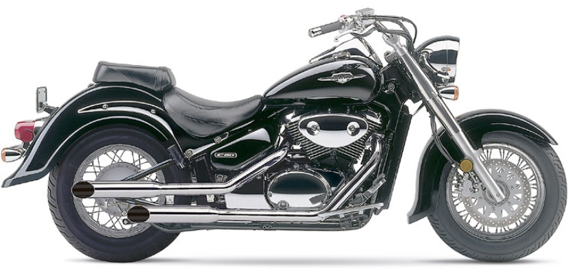 Classic Slash Cut Chrome Full Exhaust - For 01-08 C/M50 Blvd & 800 Volusia - Click Image to Close