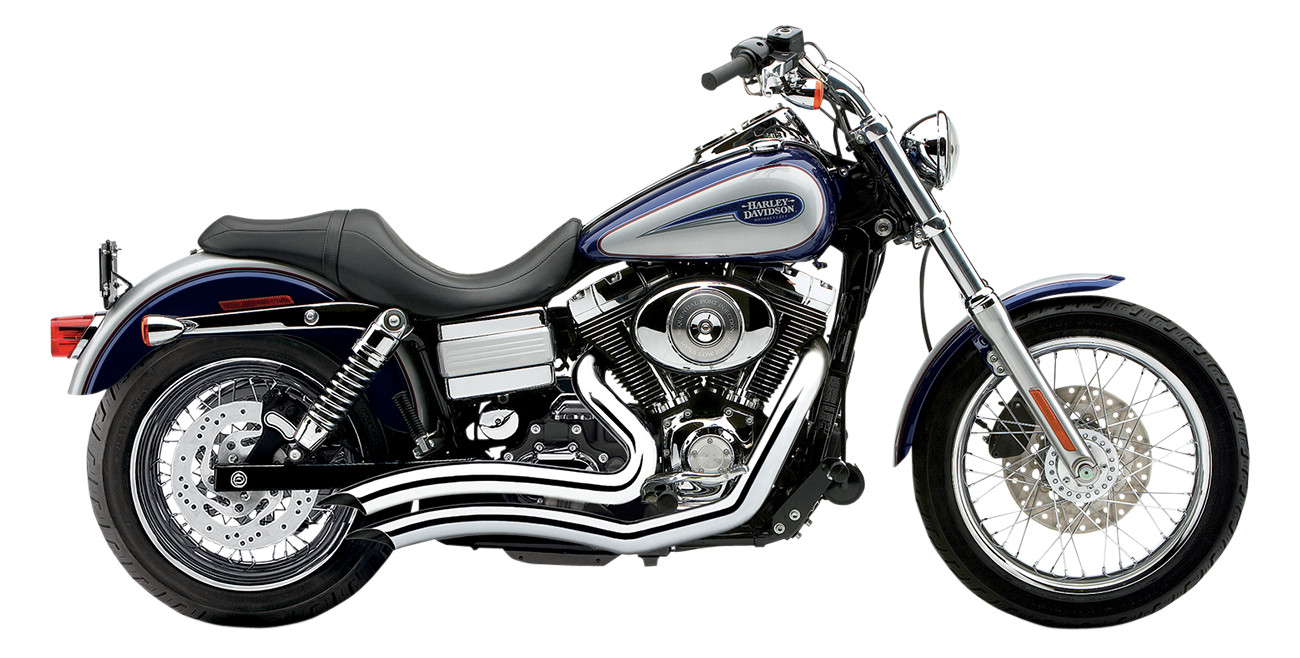 Speedster Chrome Short Swept Full Exhaust - For 12-17 Harley FXD - Click Image to Close