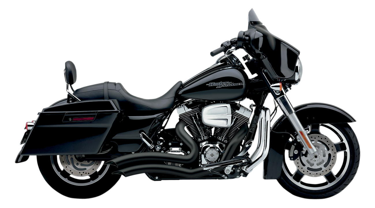 Speedster Black Short Swept Full Exhaust - For 10-16 H-D FLH/FLT Touring - Click Image to Close