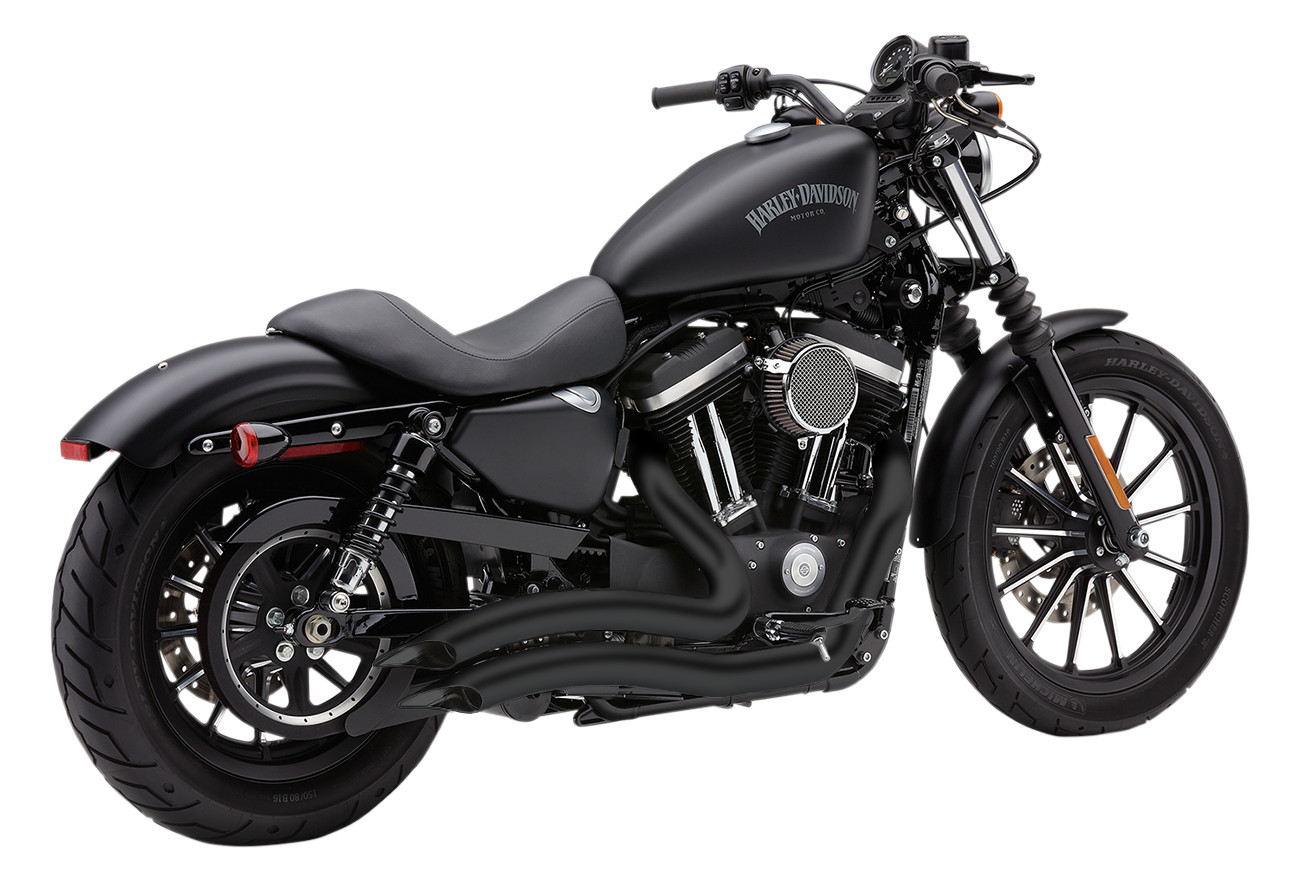 Speedster Black Short Swept Full Exhaust - For 14+ H-D XL Sportsters - Click Image to Close