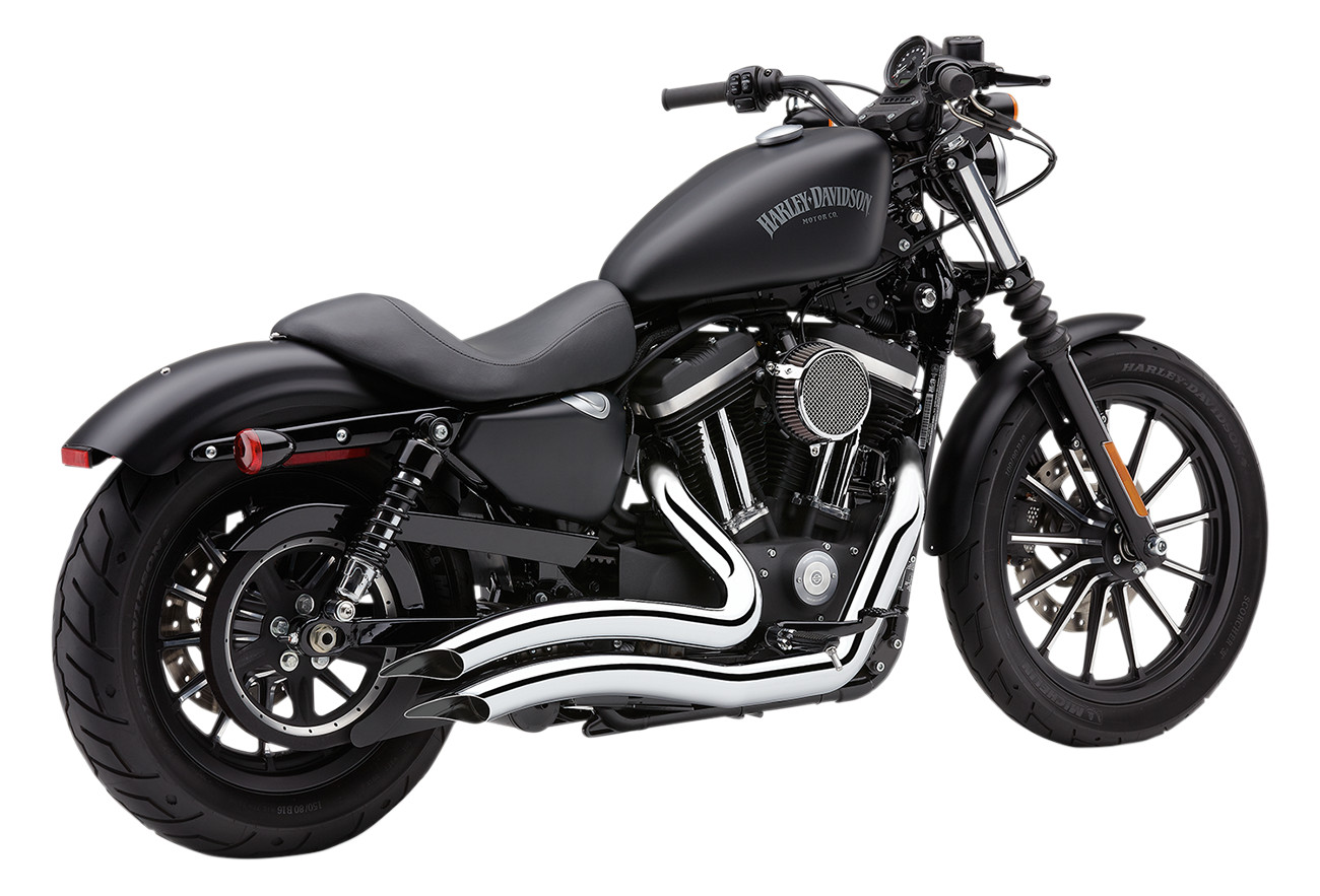 Speedster Chrome Short Swept Full Exhaust - For 14-19 Harley XL - Click Image to Close