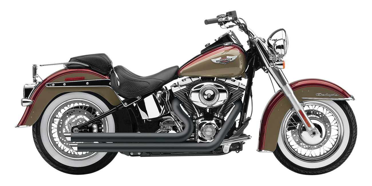 Speedster Slashdown Black Full Exhaust - For 07-11 Harley Davidson FXST/FLST - Click Image to Close