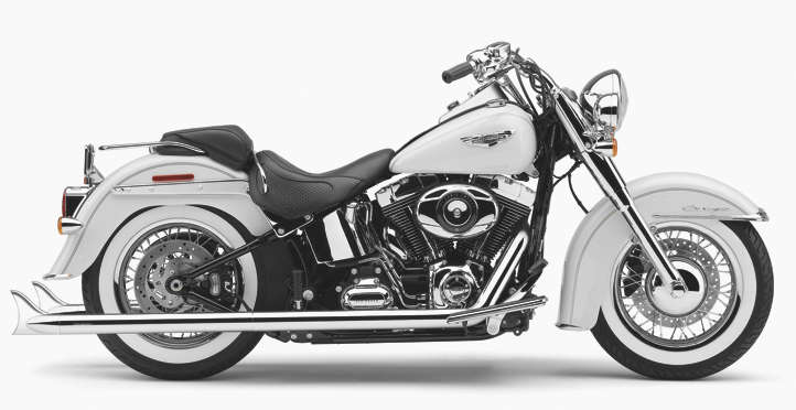 Dual Fishtail Chrome Full Exhaust - For 97-06 Harley Softail - Click Image to Close