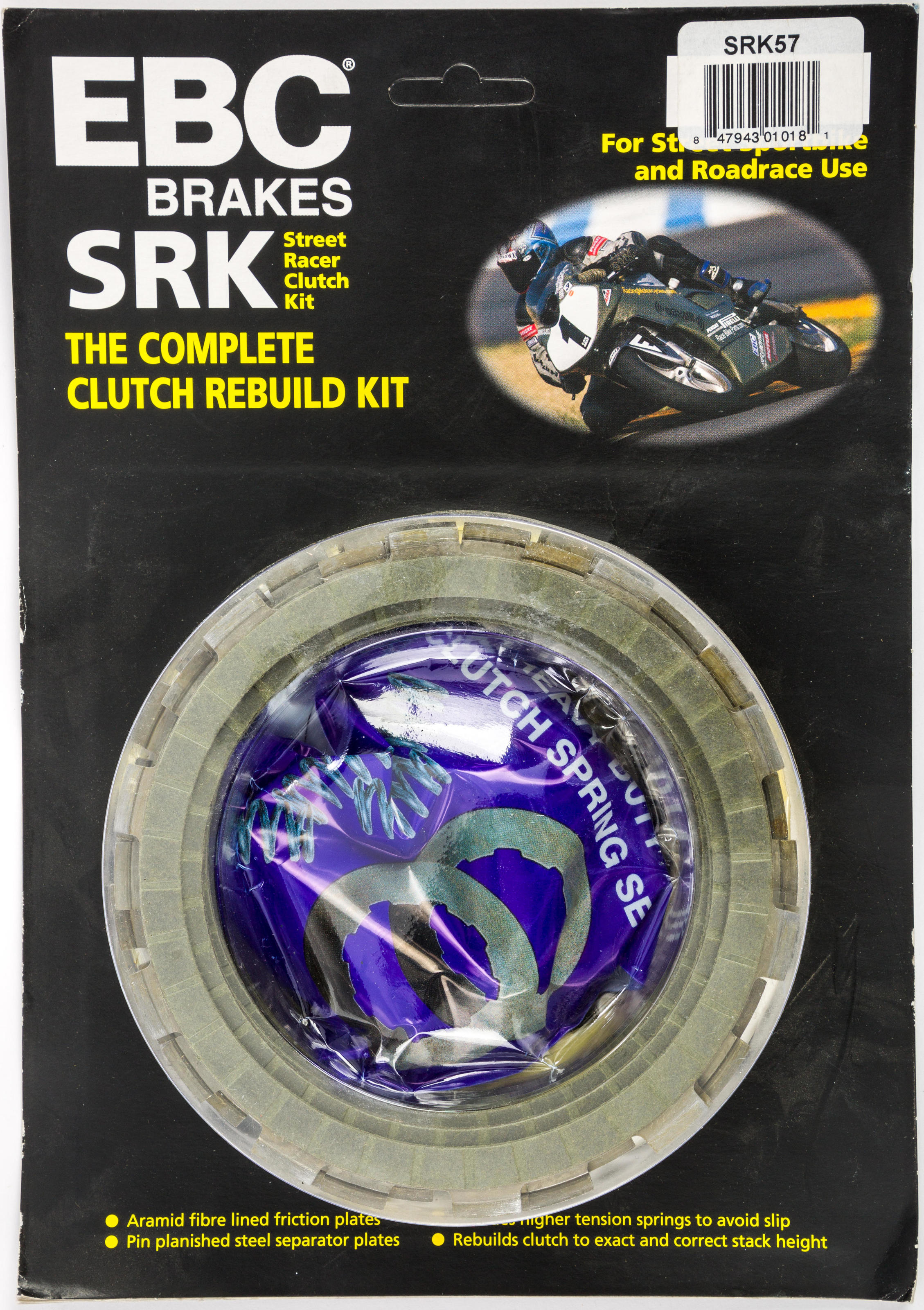 SRK Complete Clutch Kit - Aramid Fiber Friction Plates, Steels, & Springs - Click Image to Close