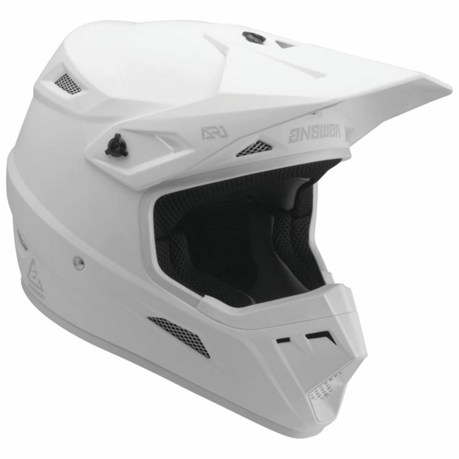 Answer AR1 Solid Helmet White Youth - Small - Click Image to Close