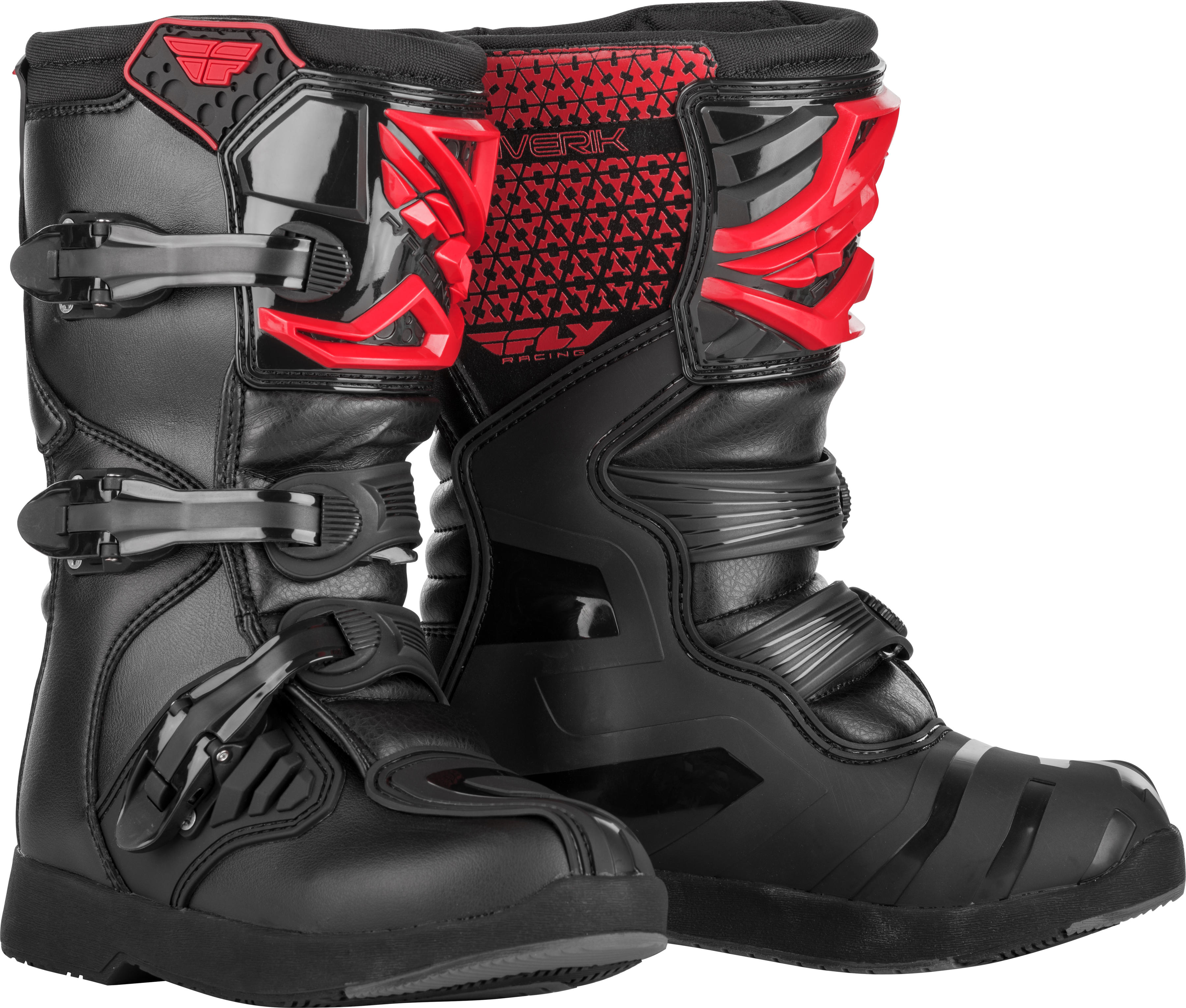 Youth Maverik MX Boots Red/Black US 05 - Click Image to Close