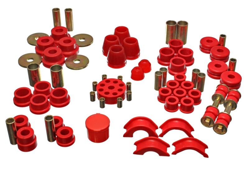 Red Hyper-Flex Master Bushing Set - For 70-70 Nissan 240Z - Click Image to Close