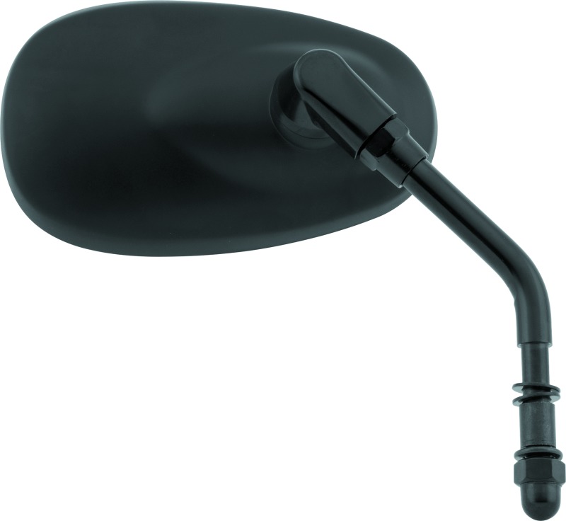 Harley Oval Mini Mirror - Each - Matte Black - Click Image to Close