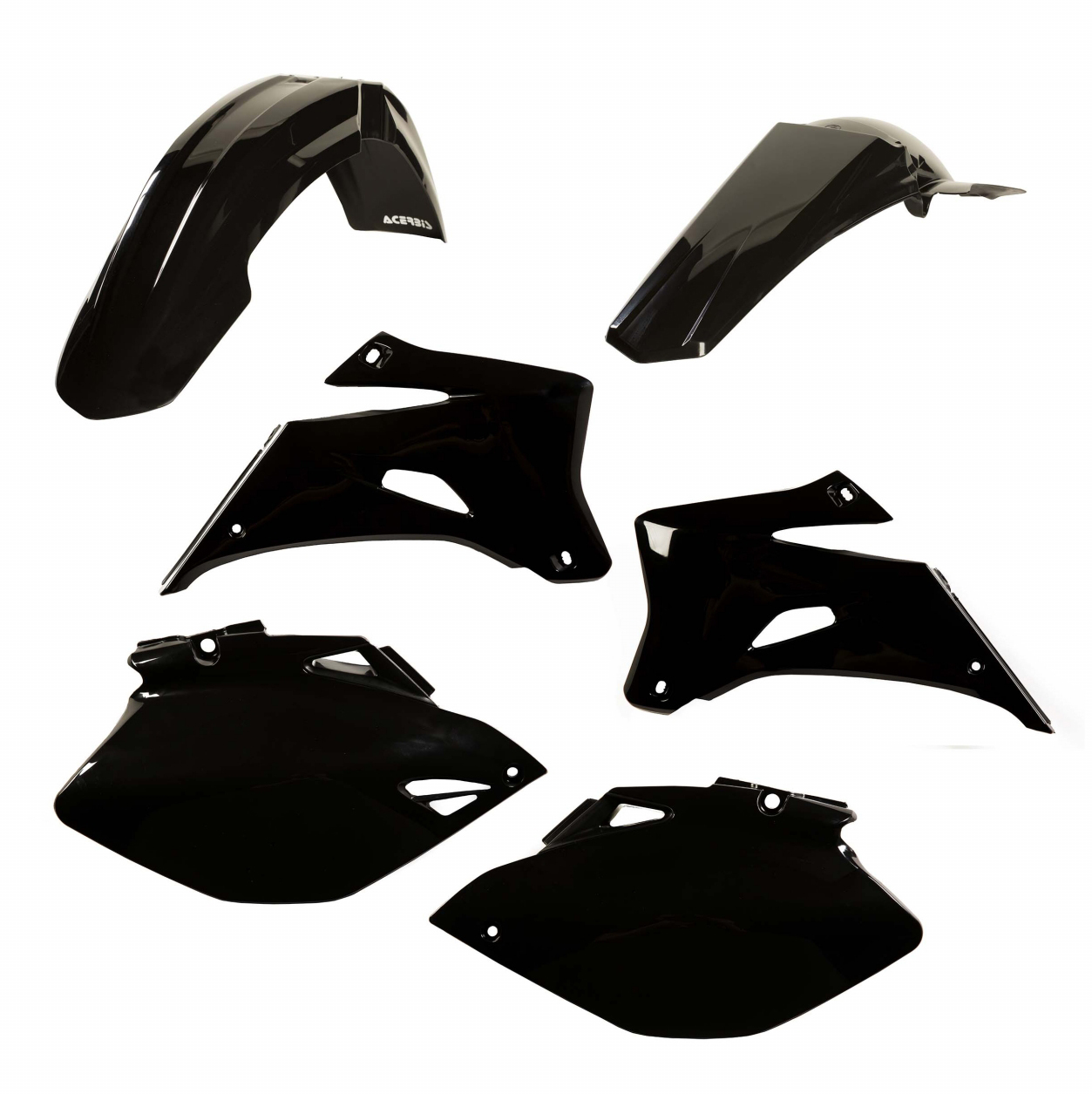 Black Plastic Kit - For 06-09 Yamaha YZ250F YZ450F - Click Image to Close