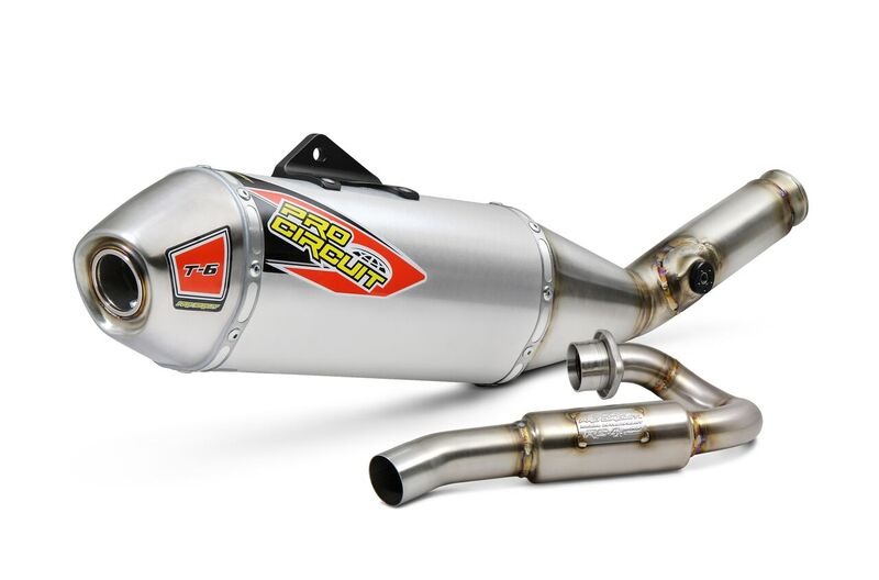 T-6 Stainless Steel Full Exhaust - For 19-20 Kawasaki KX450 - Click Image to Close