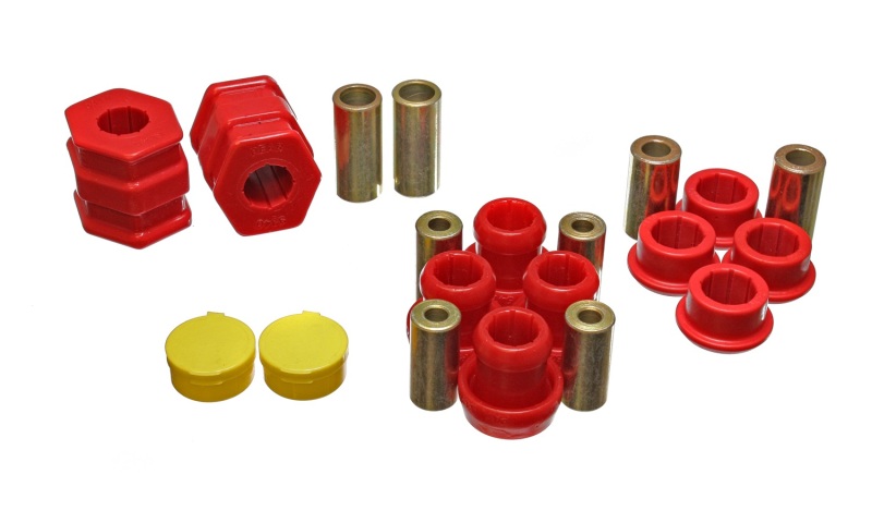 99-00 Honda Civic Si Red Front Control Arm Bushing Set - Click Image to Close