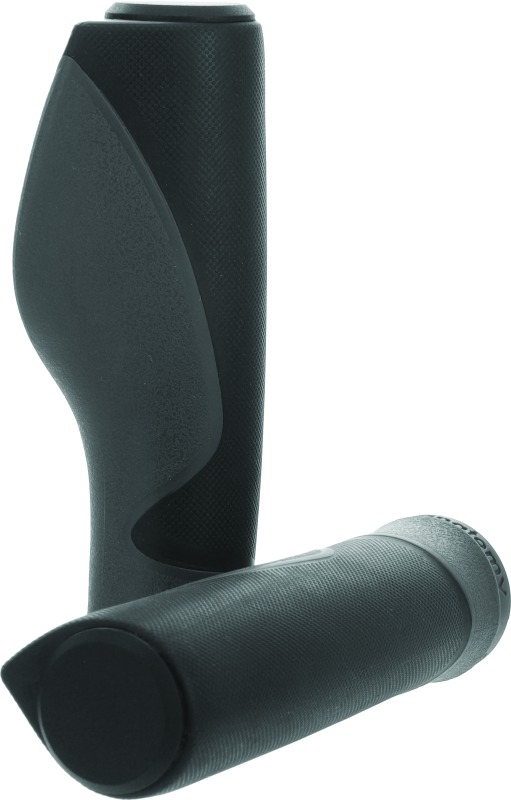 BikeMaster Ergo Grips - Black/Grey - Click Image to Close