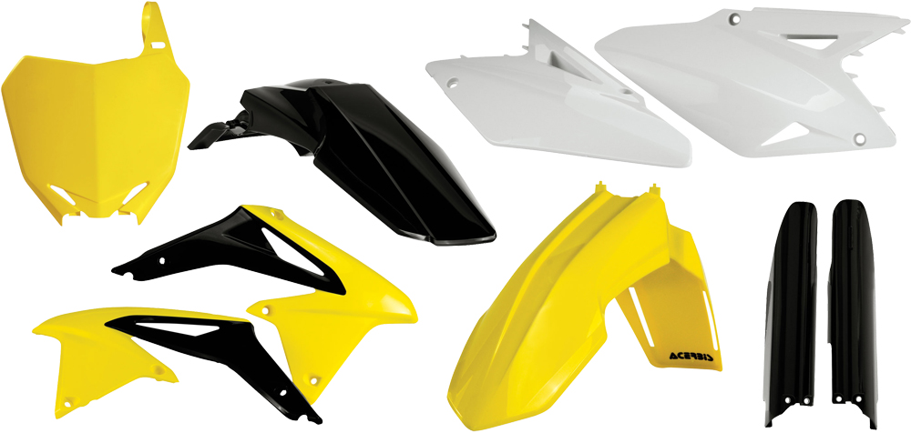 Full Plastic Kit - Yellow - For 08-17 Suzuki RMZ450 - Click Image to Close