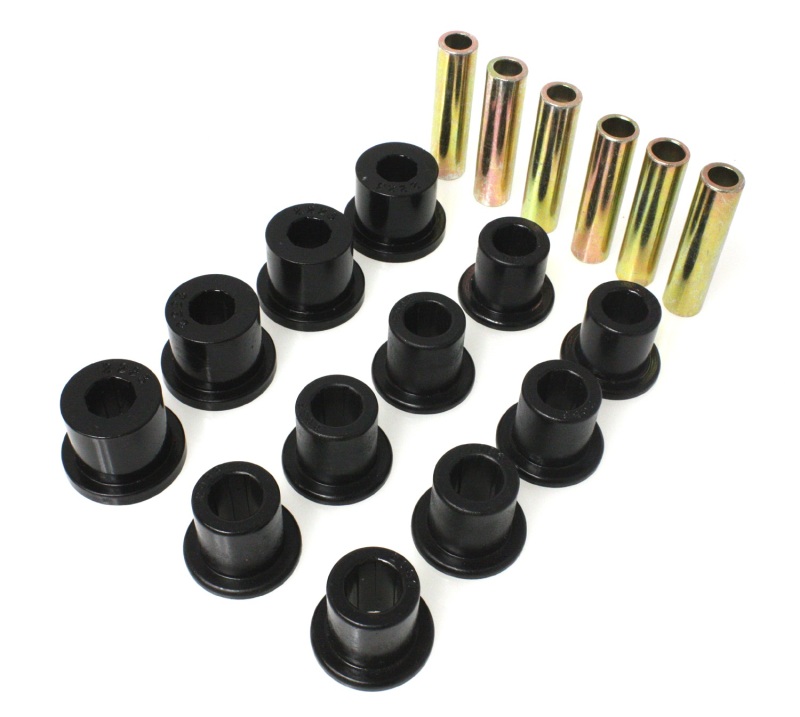 87-96 Jeep Wrangler Black Front/Rear Spring and Shackle Bushing - Click Image to Close