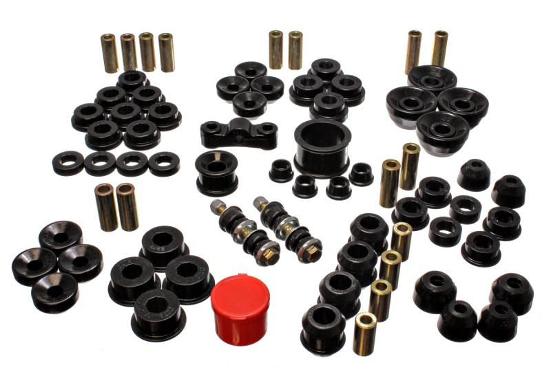 90-93 Acura Integra Black Hyper-Flex Master Bushing Set - Click Image to Close