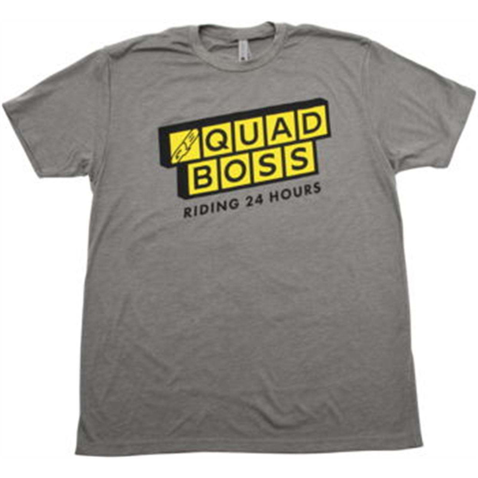 QuadBoss Qb Waffle Tee Gry/Ylw Xl - Click Image to Close