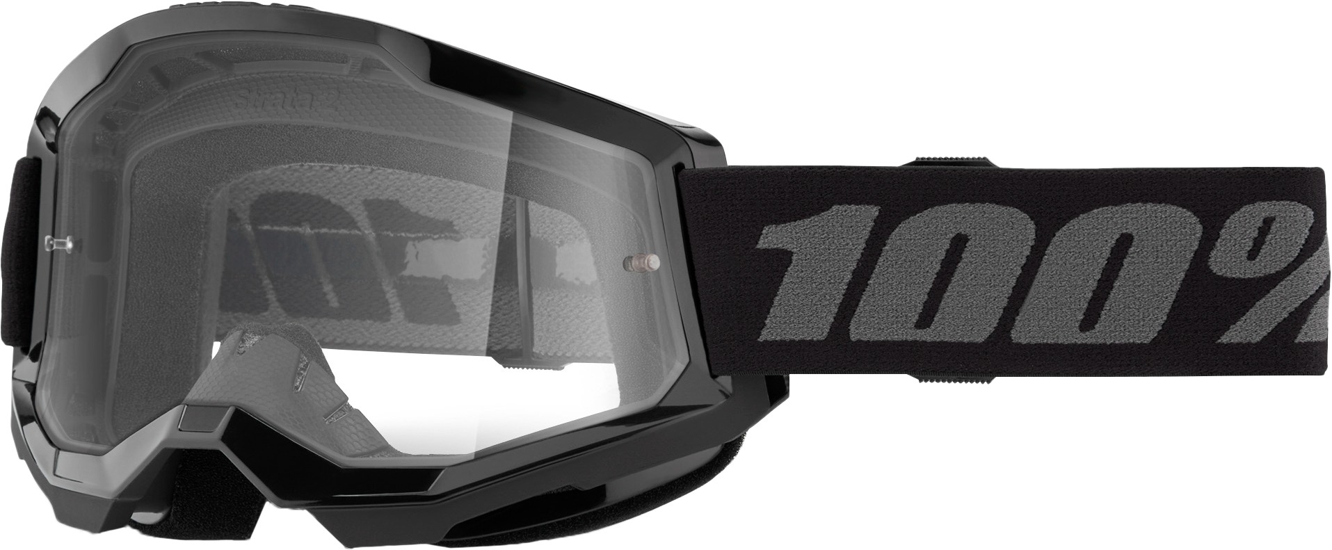 Strata 2 Black Junior Goggles - Clear Lens - Click Image to Close