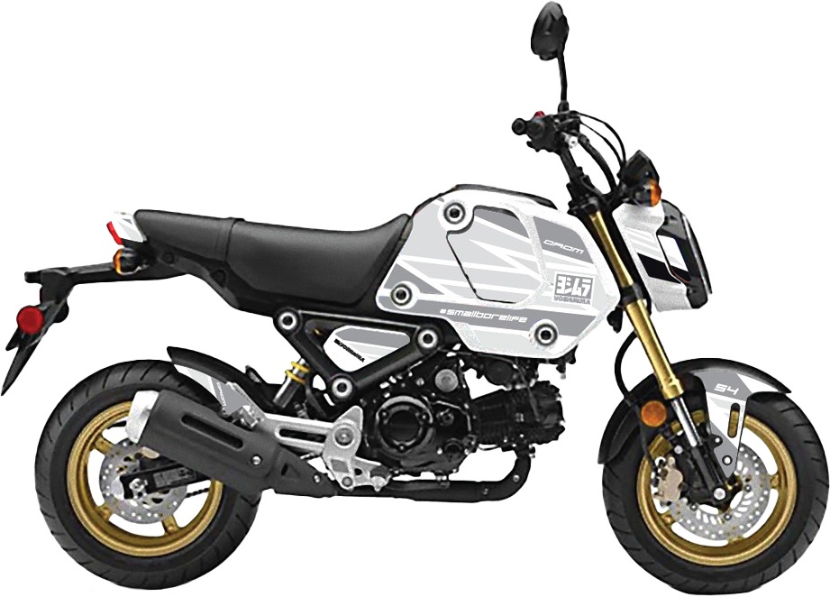 "Edge White" Graphics Kit - For 2022 Honda Grom - Click Image to Close