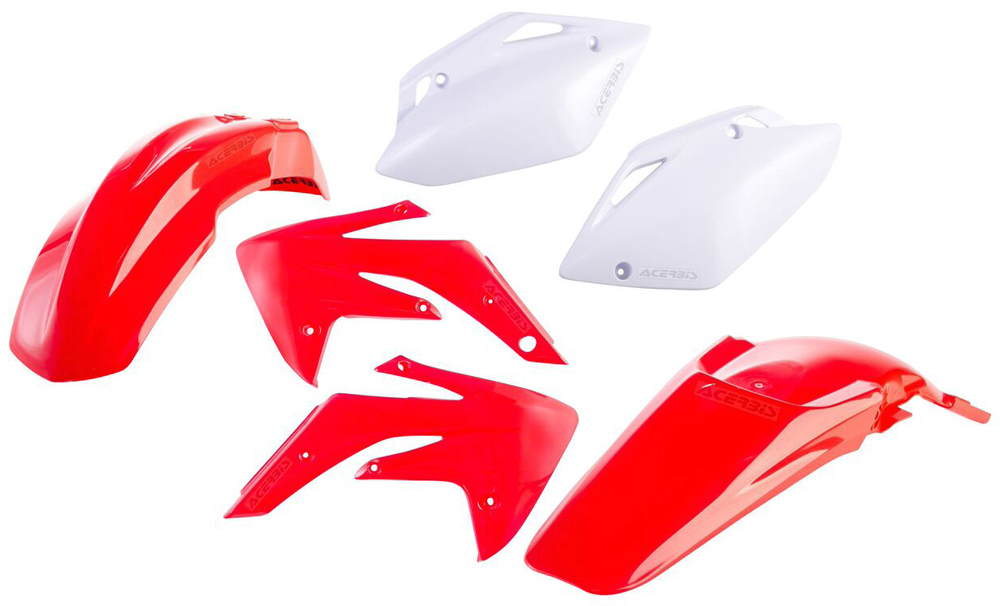 Red/White Plastic Kit - For 07-17 Honda CRF150R/B - Click Image to Close