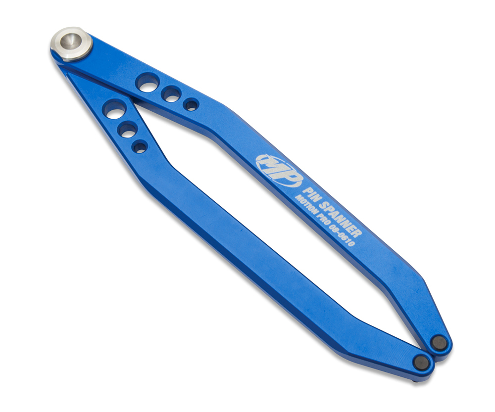 Low Profile Pin Spanner Wrench w/ 3mm & 4mm Pins - High Clearance Low Profile Design For Fork Caps & More - Click Image to Close