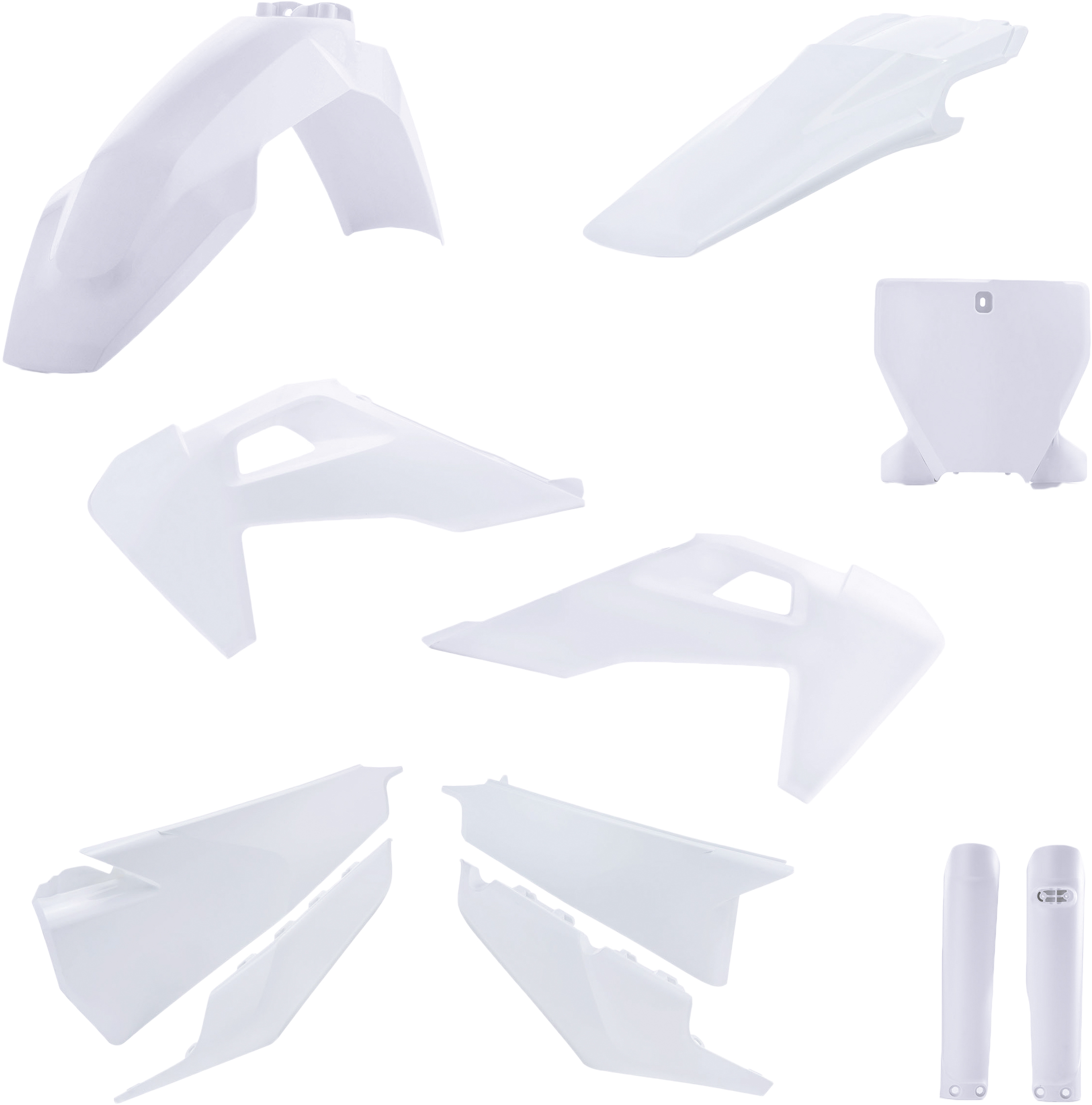 Full Plastic Kit - White Original 2020 - Fits Many 19-22 Husqvarna 125-450 - Click Image to Close