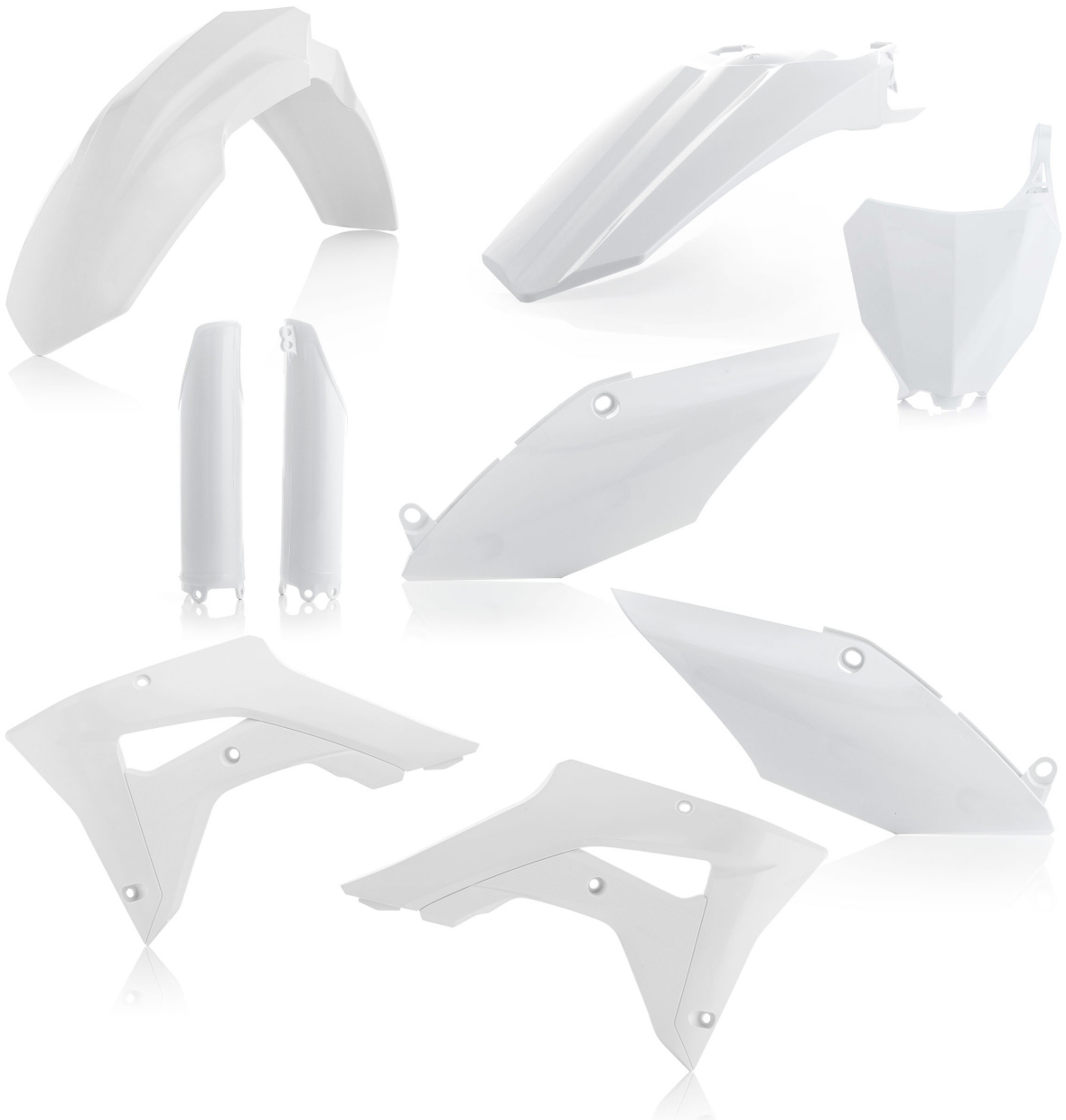 Full Plastic Kit - White - For 17-18 Honda CRF450RX - Click Image to Close