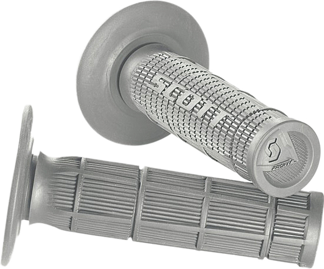 Radial Half Waffle Motorcycle Grips Grey 7/8" - Click Image to Close