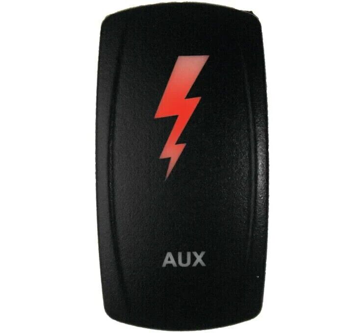 Racing Lighted Switch Aux On/Off Red Led - Click Image to Close