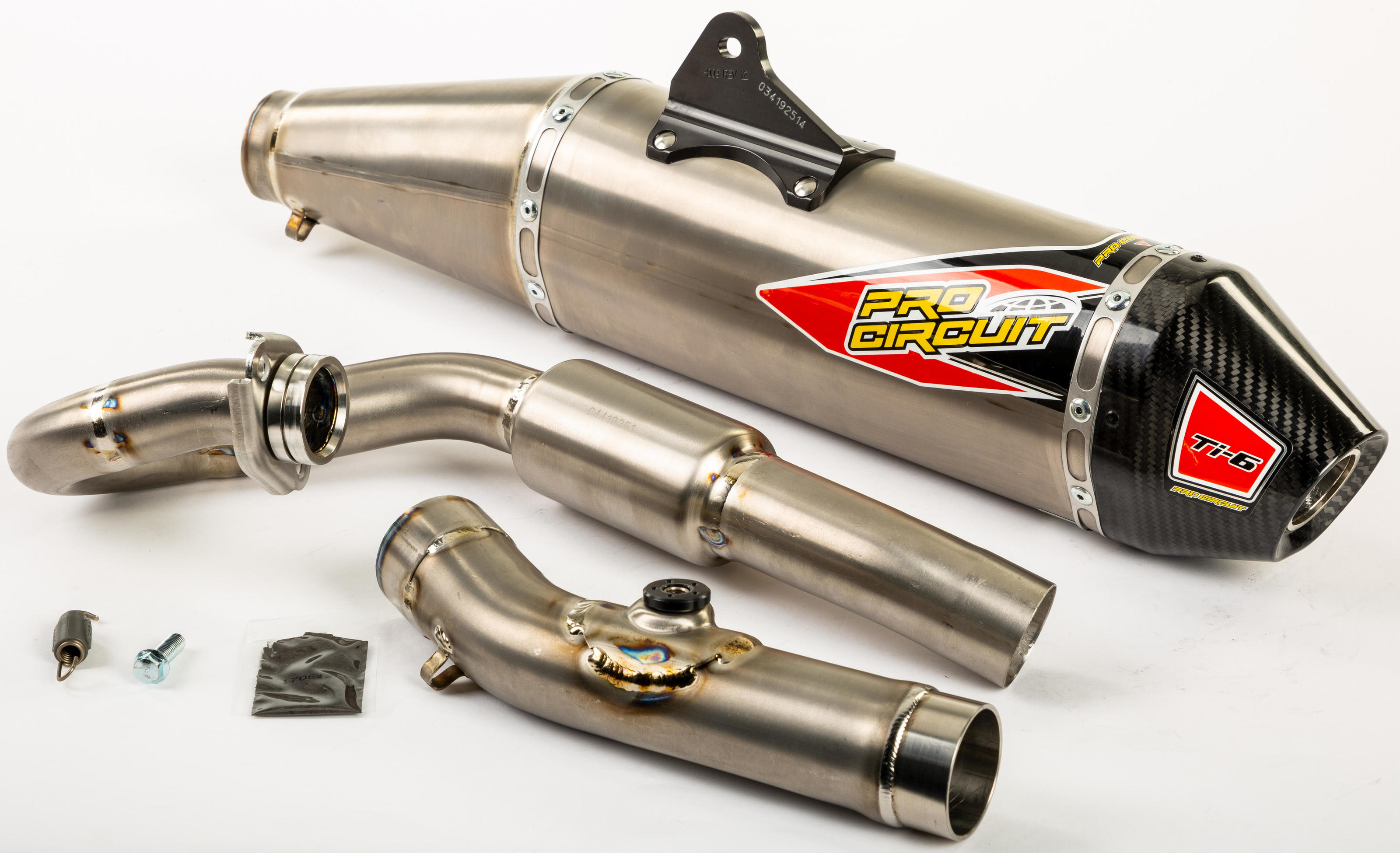 Ti-6 Full Titanium Exhaust System w/ CF Cap - For 19-20 Suzuki RMZ250 - Click Image to Close