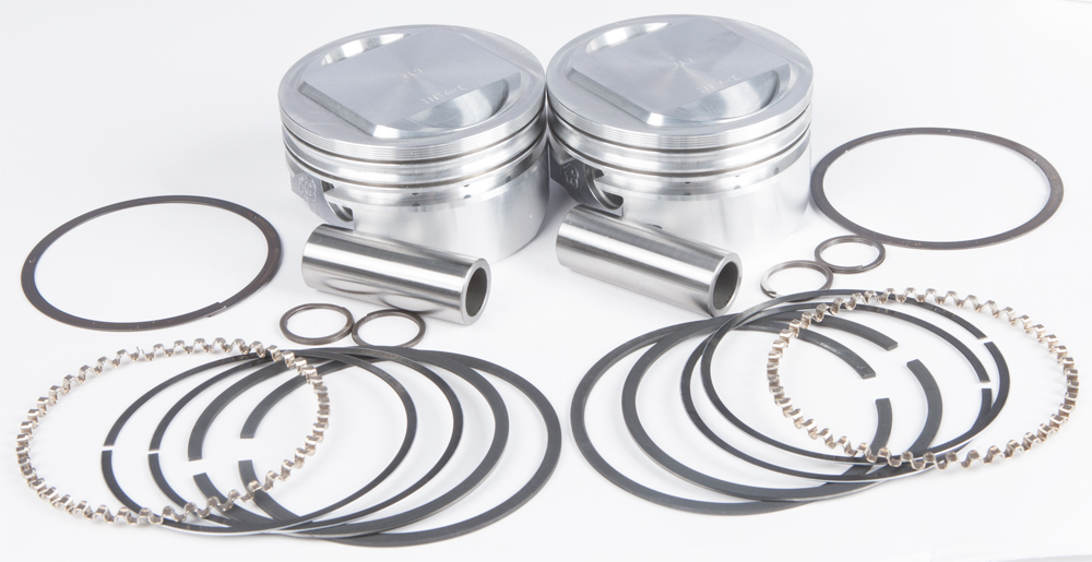 Cast Piston Kit TC88 to 95CI 10.5:1 +.010 - Click Image to Close