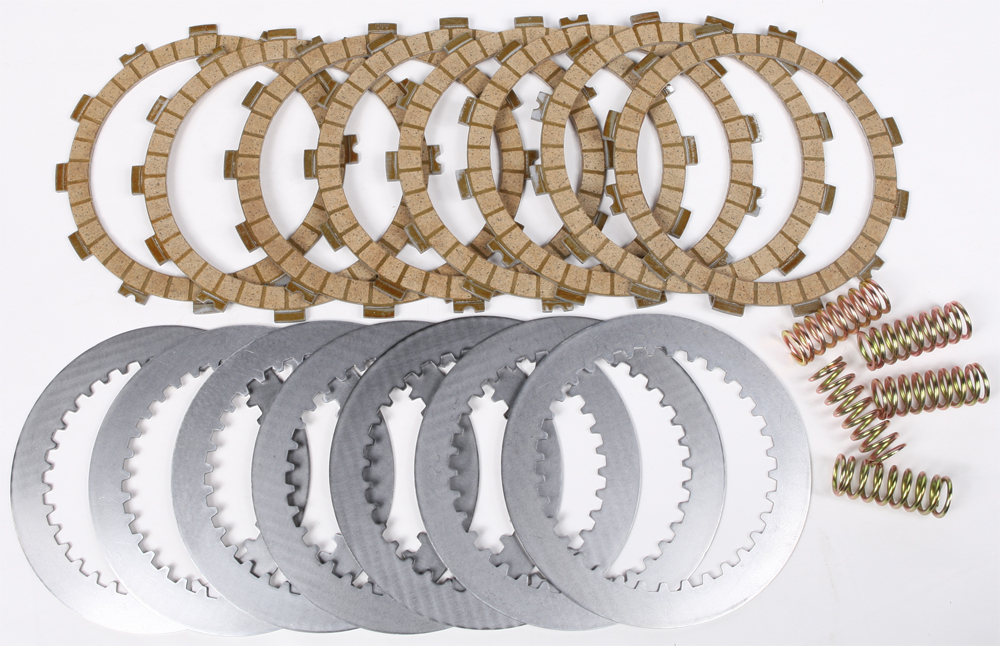 Complete Clutch Plate Set w/Springs - For 06-16 Kawasaki KX250F - Click Image to Close