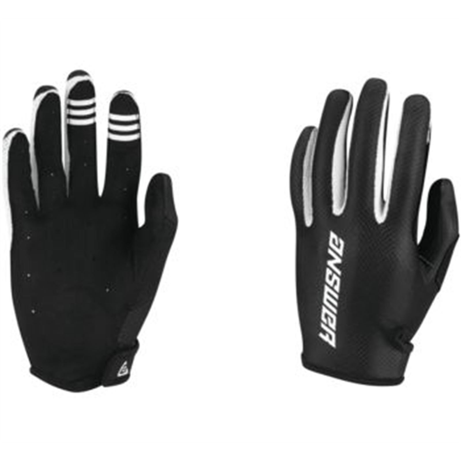 Answer Ascent Glove Black/White Womens - Medium - Click Image to Close