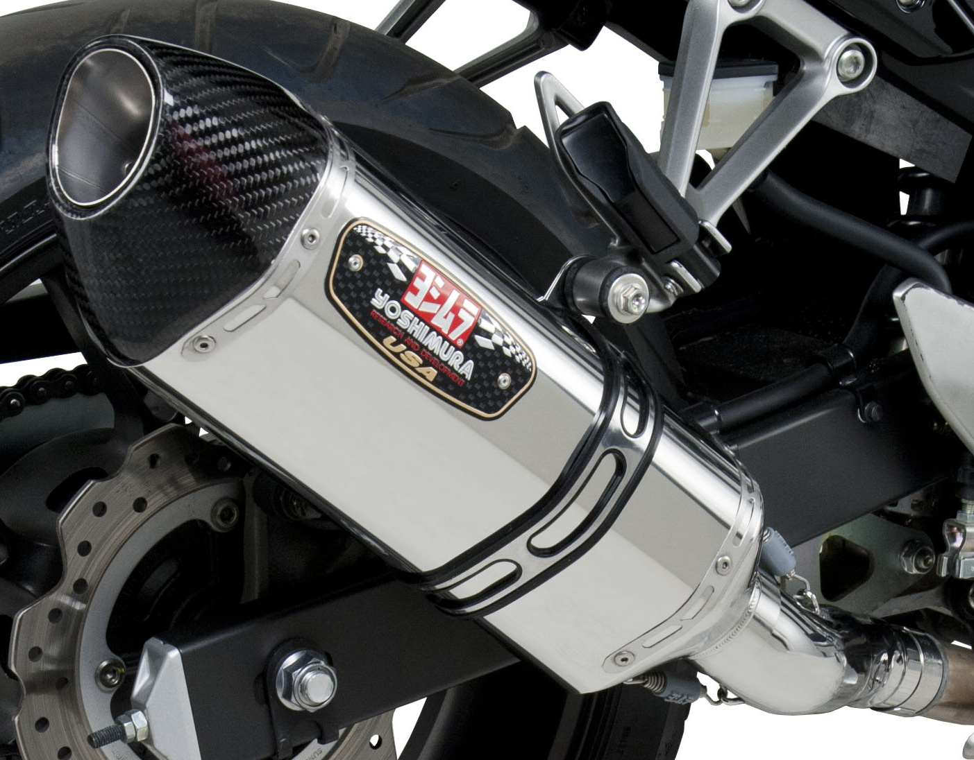 Street R77 Stainless Steel Slip On Exhaust - For 13-15 Honda CB500F CBR500R - Click Image to Close