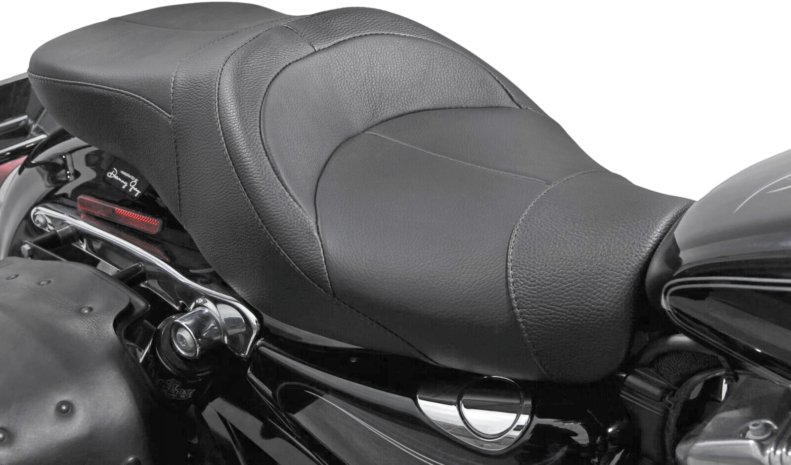 Tourist Leather 2-Up Seat - For 04-18 Harley XL Sportster - Click Image to Close