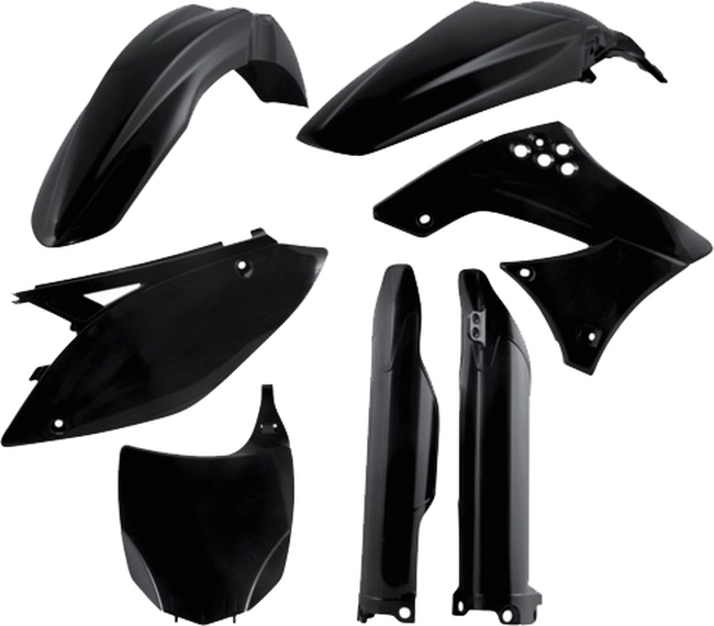 Black Plastic Kit - For 09-11 Kawasaki KX450F - Click Image to Close