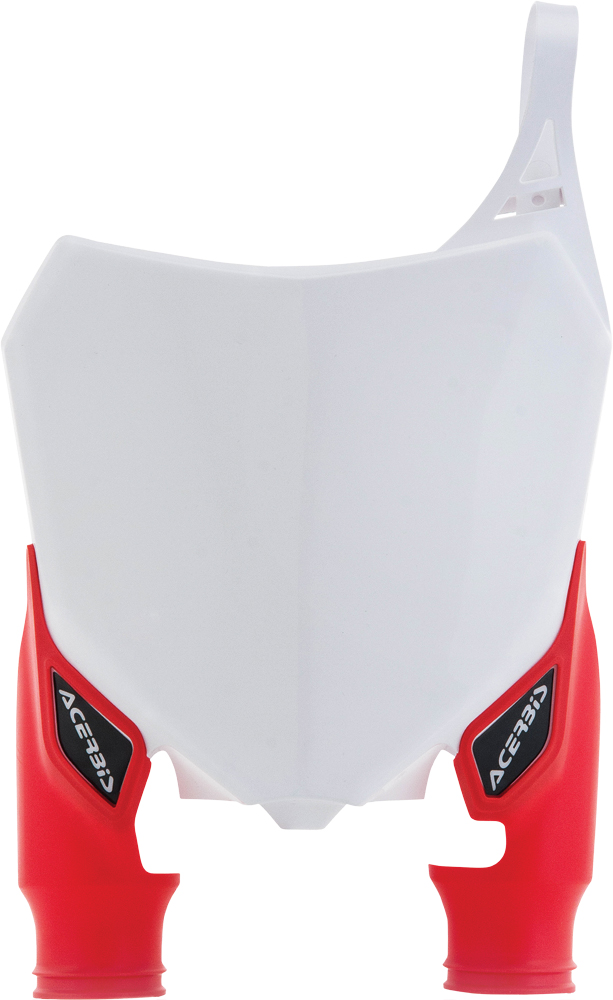 Raptor Front Number Plate - White/Red - For 13-16 Honda CRF450R & For 14-17 CRF250R - Click Image to Close