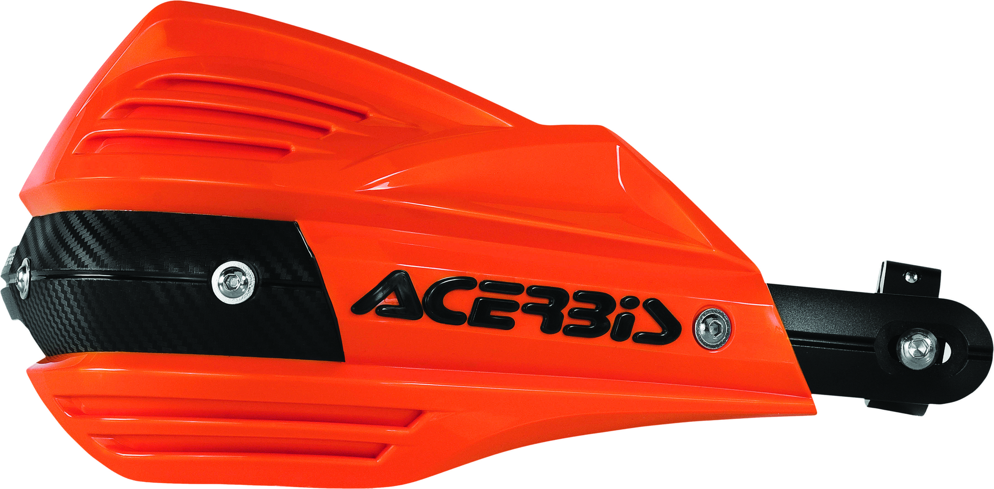 X-Factor Handguards - Orange/Black - w/ Universal Bar Mount Kit - Click Image to Close