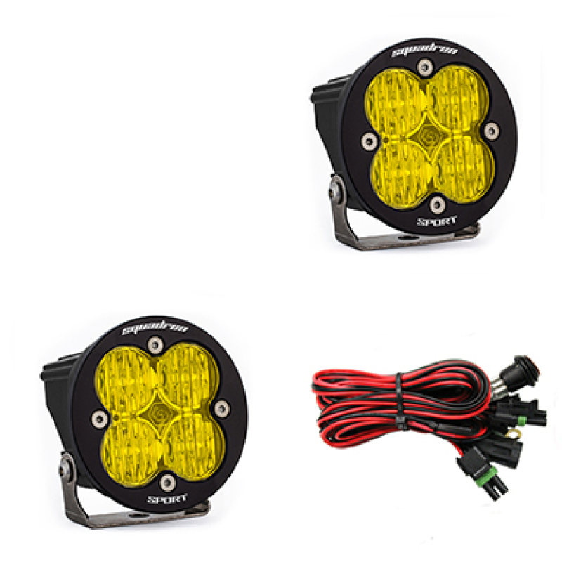 Squadron R Sport Wide Cornering Pair LED Light Pods - Amber - Click Image to Close