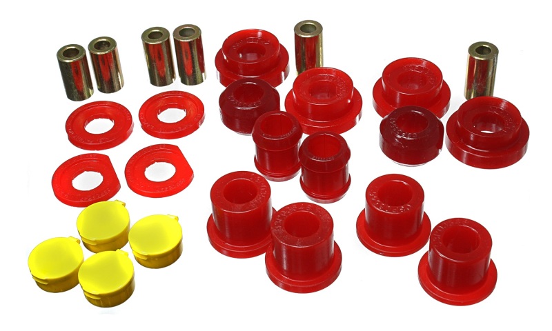 06-11 Honda Civic Red Rear Lower Trailing Arm and Lower Knuckle Bushing Set - Click Image to Close