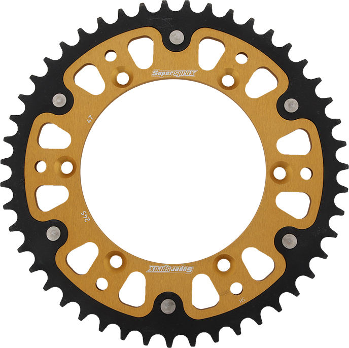 Stealth Rear Sprocket 47T Gold - Yamaha YZ WR TTR - Click Image to Close