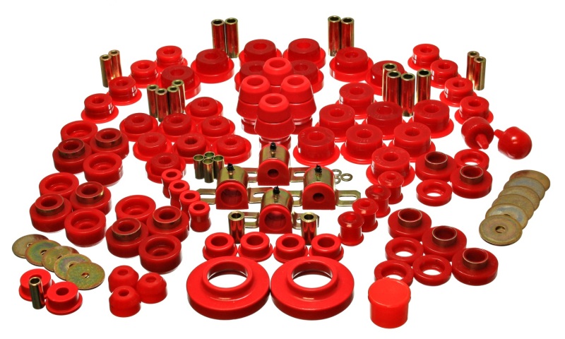 97-06 Jeep Wrangler TJ Red Hyper-Flex Master Bushing Set - Click Image to Close