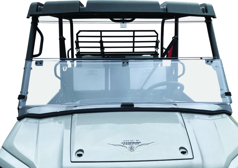 16-22 Kawasaki KAF820 Mule Pro-DX Windbreak Folding Windshield - Click Image to Close