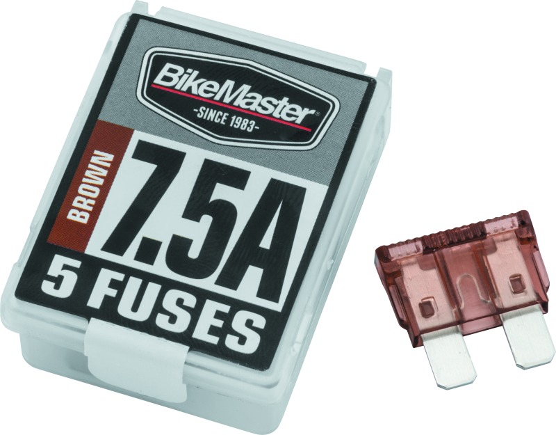 BikeMaster 5Piece 7.5A Replacement Fuse - Click Image to Close