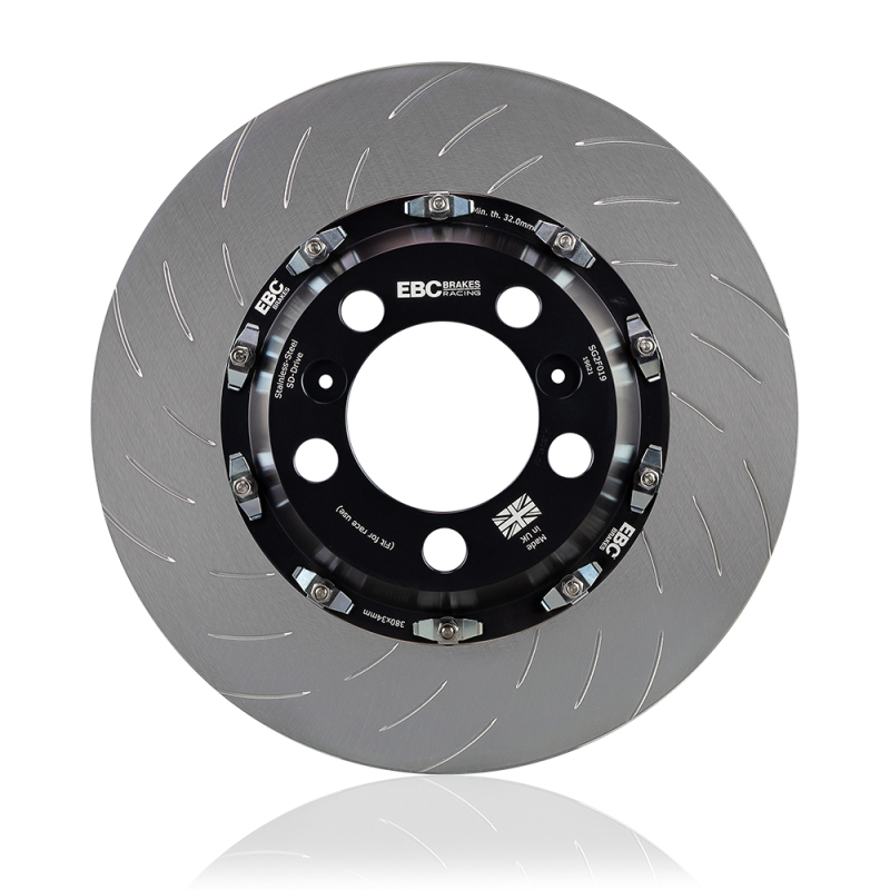 2 Piece Floating Conversion SG Racing Front Rotors - For 2017+ Kia Stinger GT-S - Click Image to Close