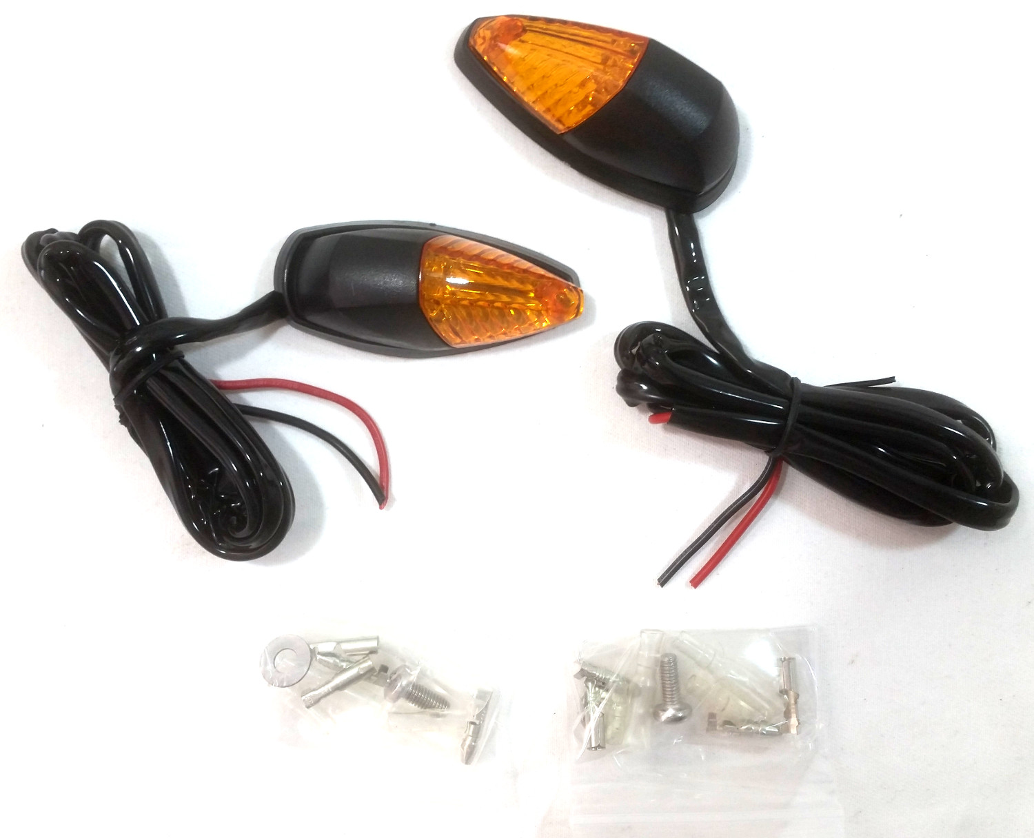 Amber Lens L.E.D. Turn Signal - Type 586 DRC MotoLED Flasher or Marker Light - Click Image to Close