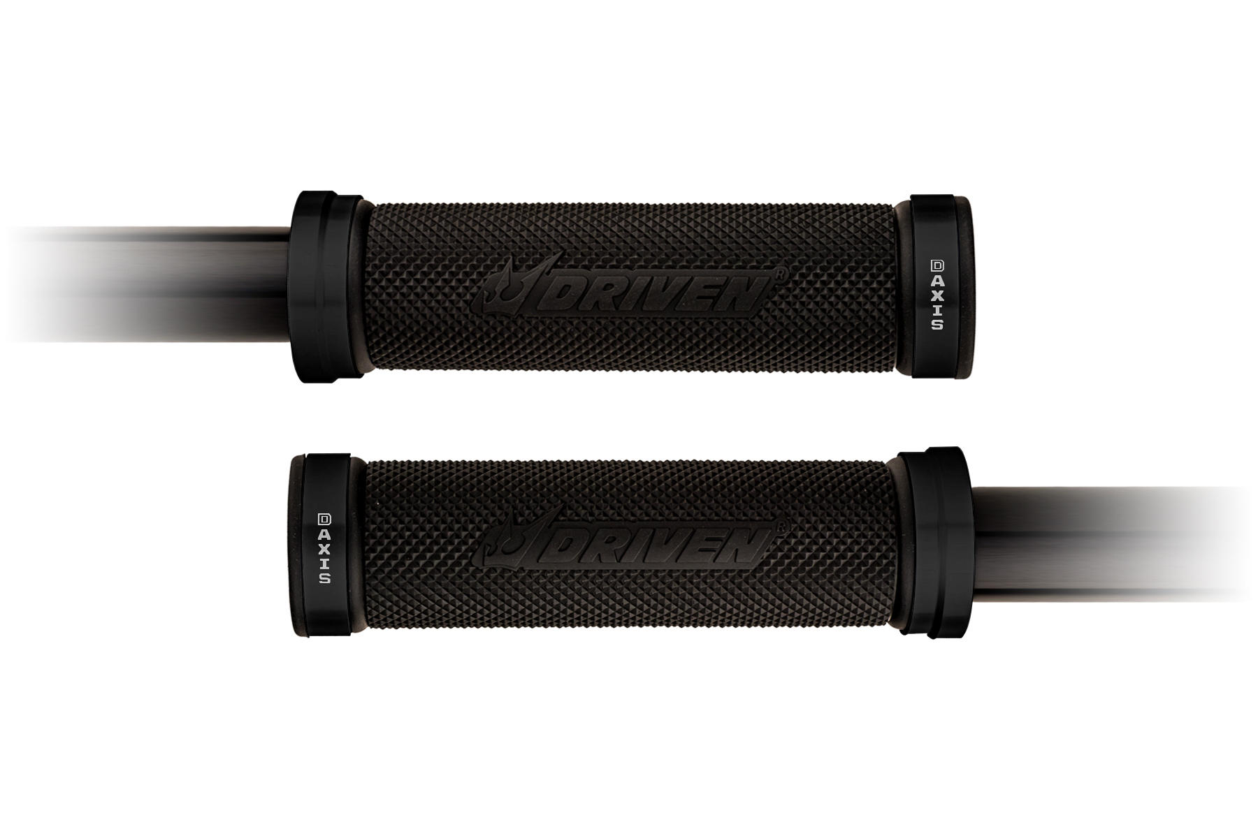 Driven D-Axis Black Anodized 7/8" Motorcycle Grips - Click Image to Close